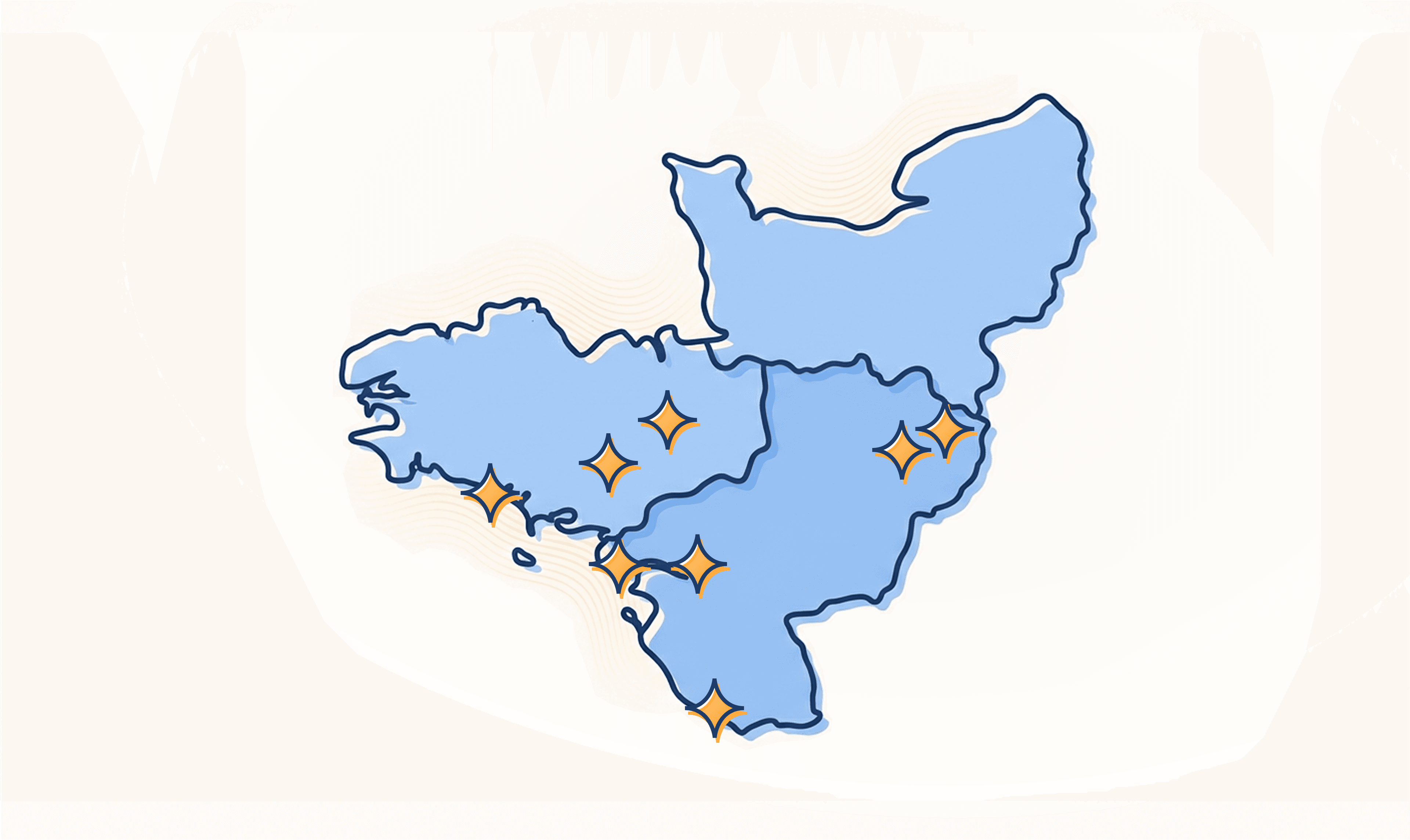 Carte des implantations